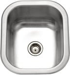 Club Stainless Steel Kitchen Bar & Prep Sink: 10 Inch Undermount Small Sink with Strainer, Durable & Versatile
