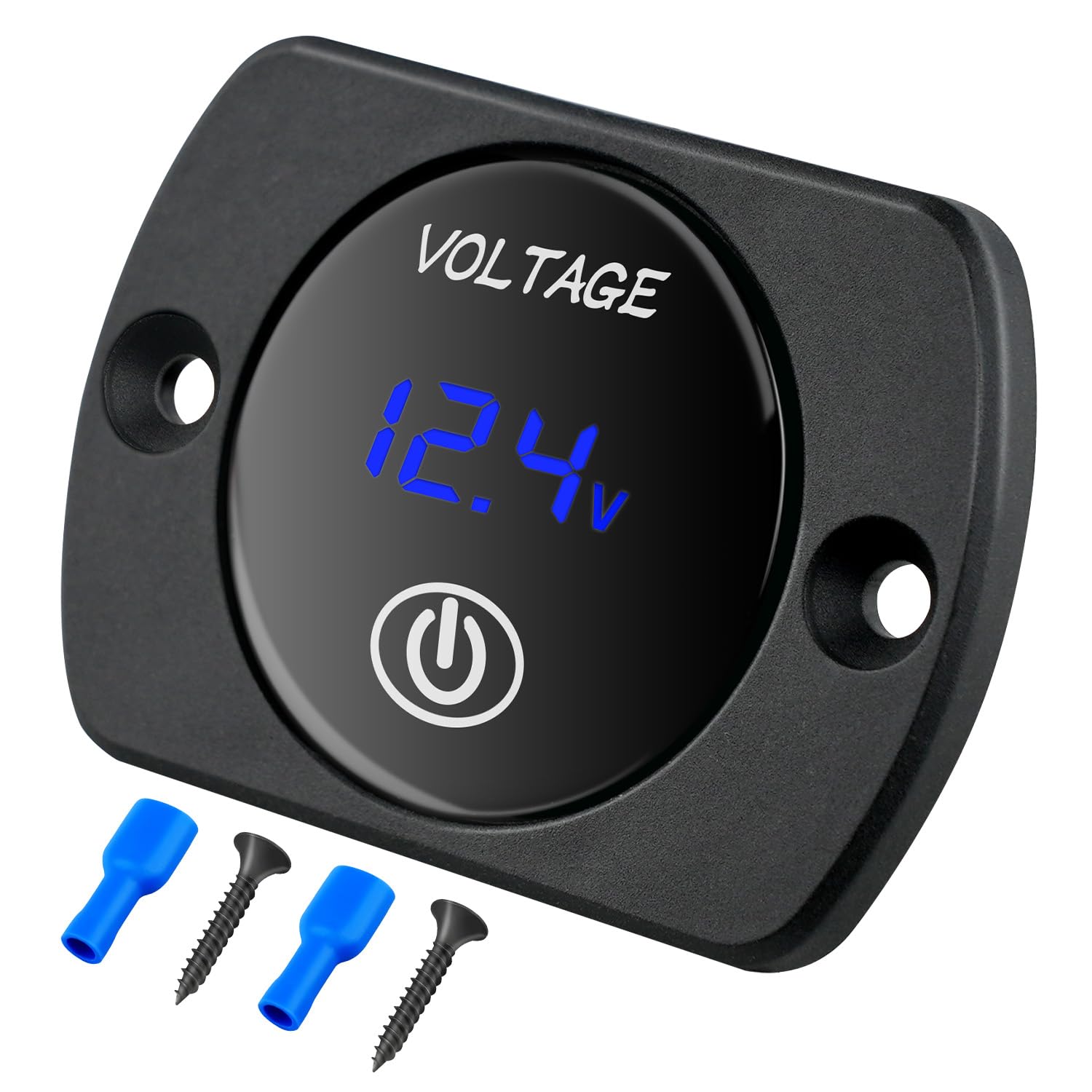 12V LED Display Voltmeter with Touch Switch Waterproof | Digital Voltage Gauge Panel Meter Battery Monitor Board