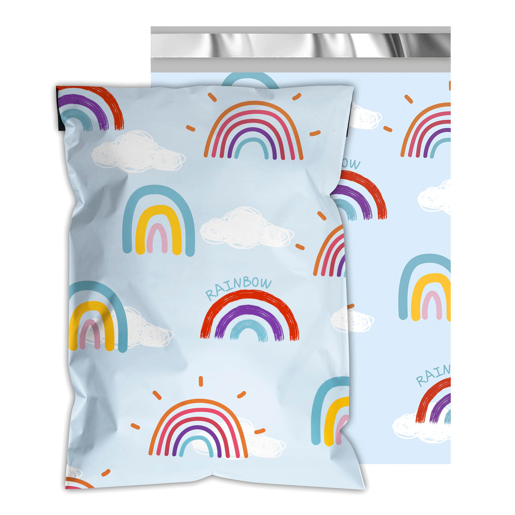Poly Mailers 12x15.5 Inch, 50 Pack, Rainbow Self-Seal Shipping Bags