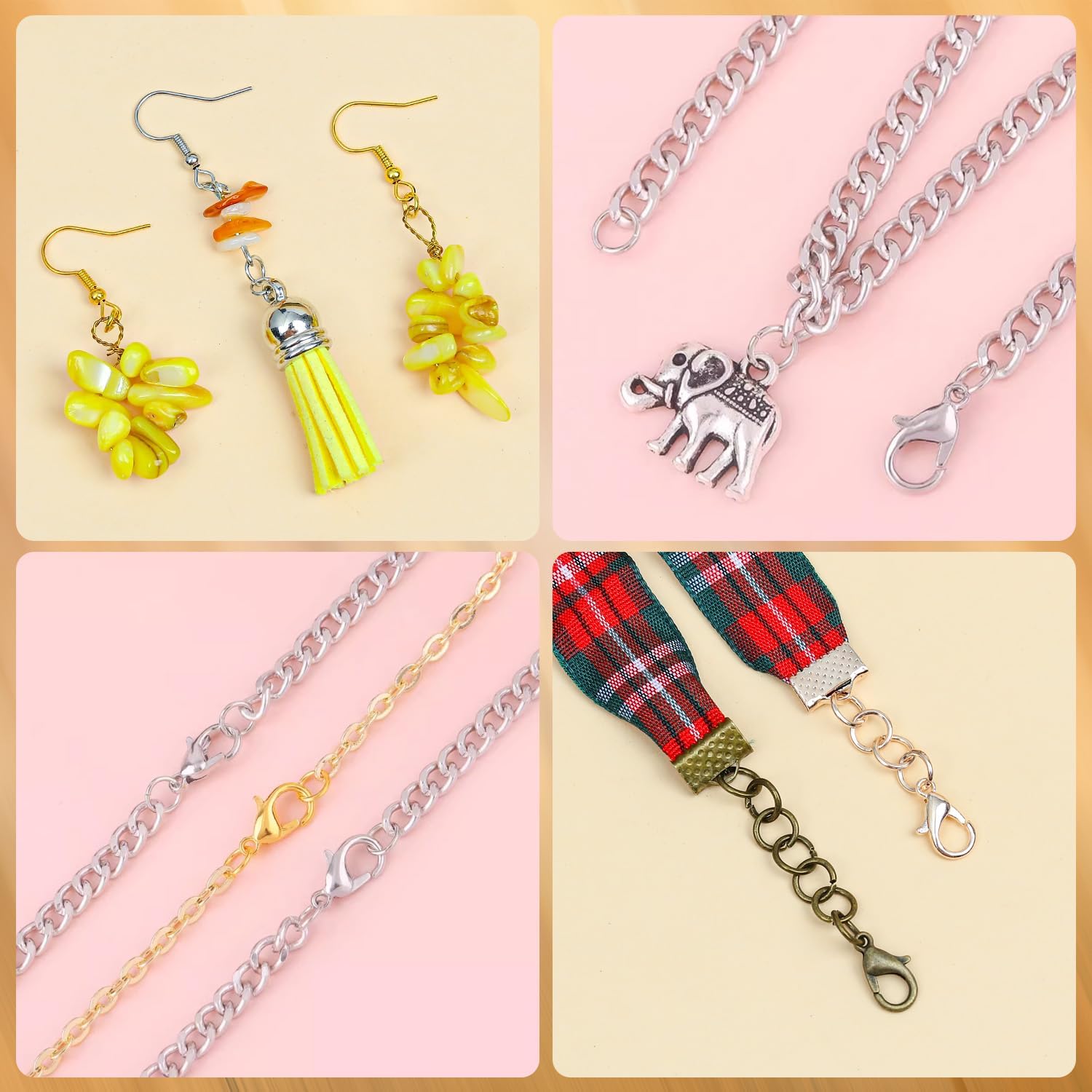 Jewelry Making Supplies Kit, Jewelry Repair Tools Kit with Pliers, Open Jump Rings, Lobster Clasps, Earring Hooks