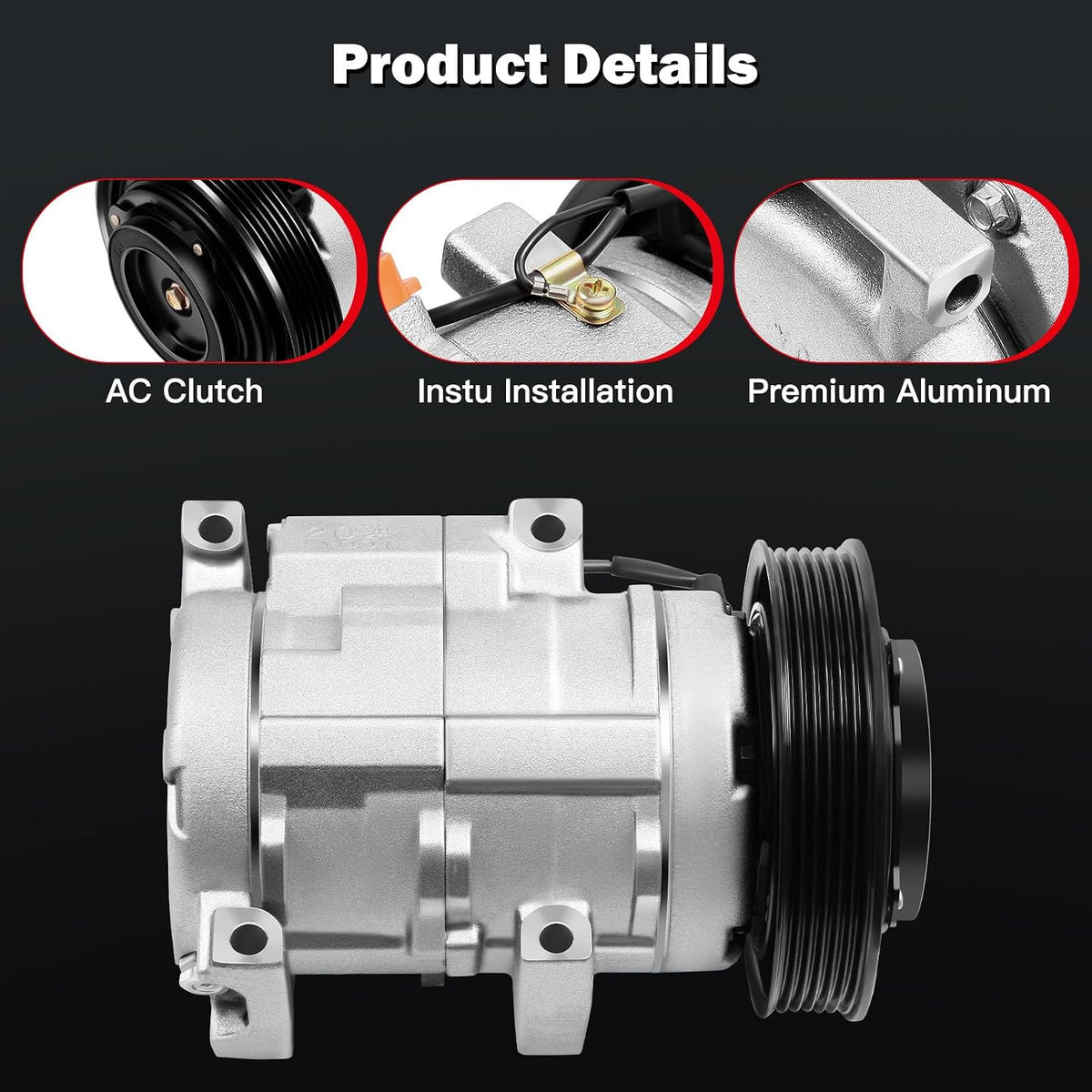 cciyu Air Conditioning Compressor for Honda Odyssey Pilot Ridgeline