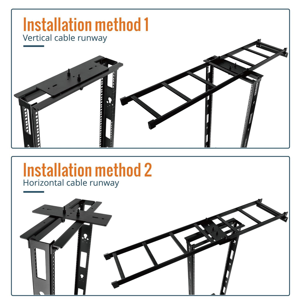 5FT Cable Runway Rack-to-Wall Mount Kit, Systematic Cable Management for Computer Rooms and Data Centers