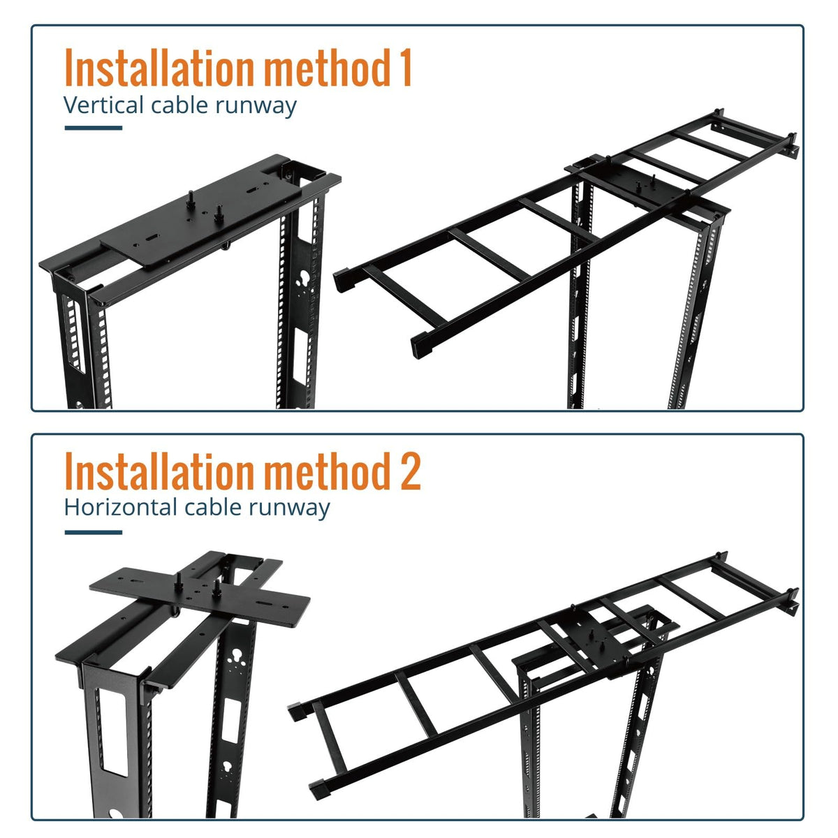 5FT Cable Runway Rack-to-Wall Mount Kit, Systematic Cable Management for Computer Rooms and Data Centers