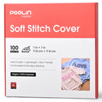 Embroidery Stitch Cover Stabilizer White 7" x 7" (100PCS)