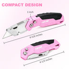 Folding Pink Utility Knife, Pocket Folding Pink Box Cutter