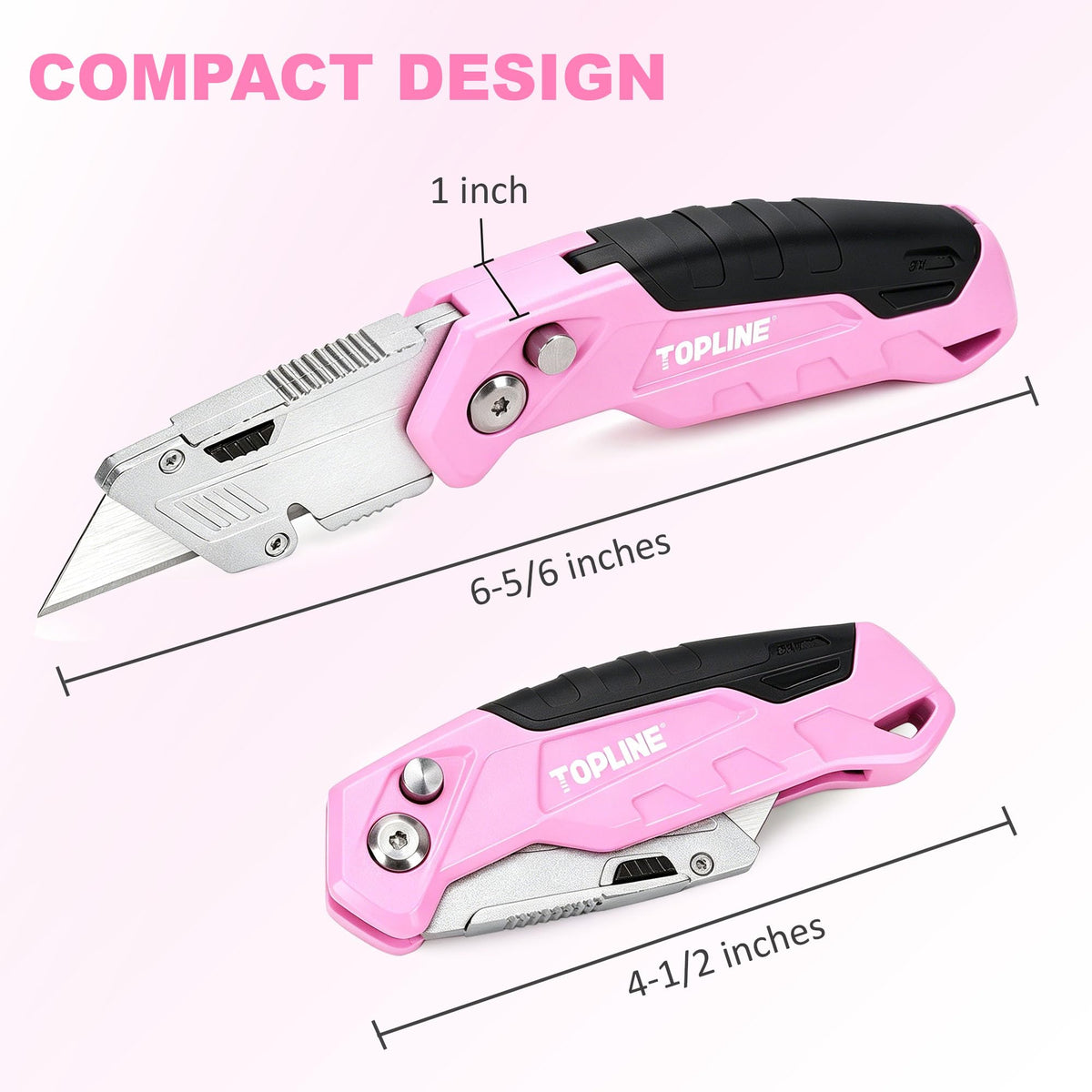 Folding Pink Utility Knife, Pocket Folding Pink Box Cutter