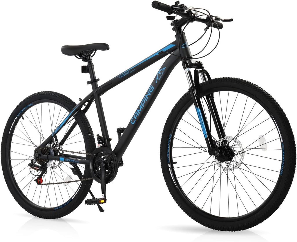 Mountain Bike 24/26/27.5 Inch Men & Women Mountain Bike with 21-Speed Adult Bikes, Double Disc Brake, Suspension Fork