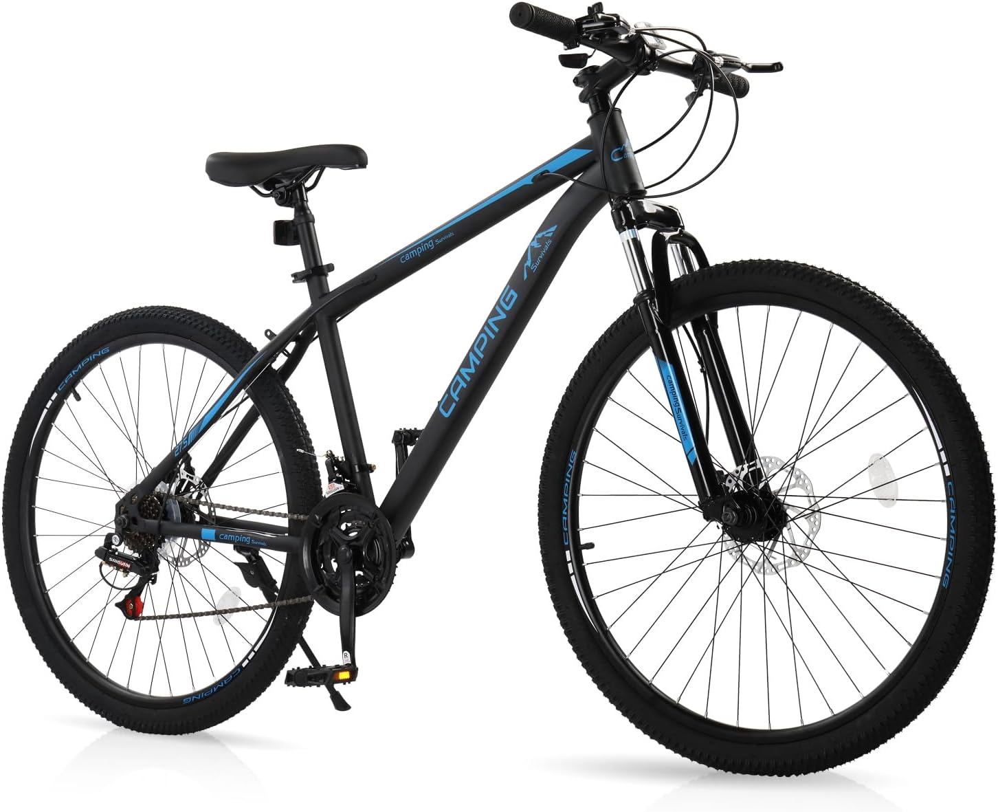 Mountain Bike 24/26/27.5 Inch Men & Women Mountain Bike with 21-Speed Adult Bikes, Double Disc Brake, Suspension Fork