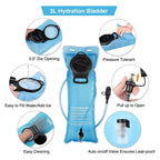Hydration Backpack with 3L Water Bladder, Tactical Pack for Hiking