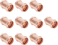 Copper Press Fittings 3/4 inch Coupling with Stop 10 Pack