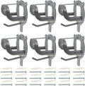 6 Counts Horse Bridle Rack Bracket Hooks, Metal Bridle Holder Wall Mount with Tubes and Screw for Tack Room Horse