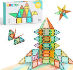 Magnetic Tiles for Kids, STEM Building Magnetic Blocks, 100-Piece