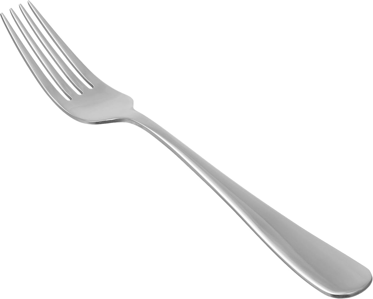 Stainless Steel Dinner Forks with Round Edge, 10 Pack of 12, 120 count total, Silver