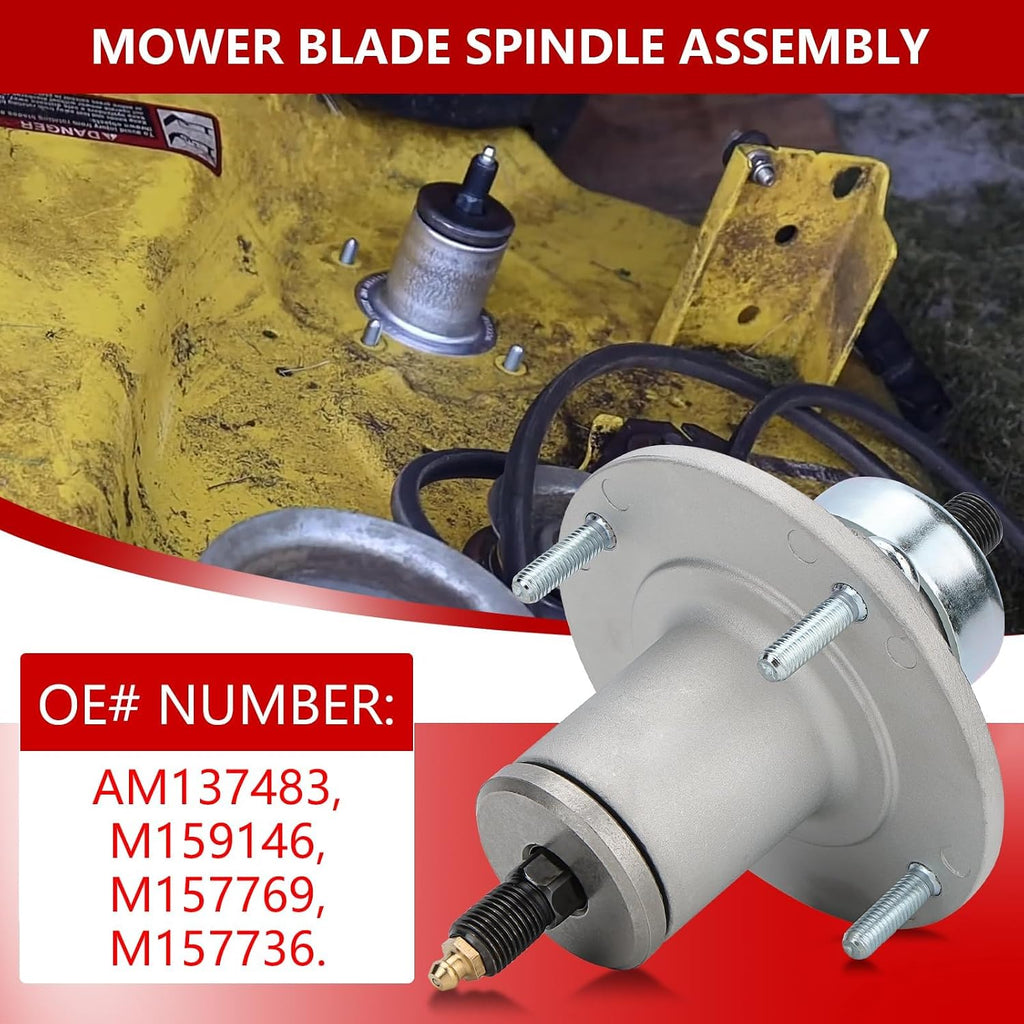AM137483 Mower Blade Spindle Assembly for John Deere X300 X350 Z200 Series