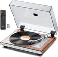 1 BY ONE Fully Automatic Belt-Drive Turntable, Wireless Vinyl Record Player | Automatic Repeat Function, Remote