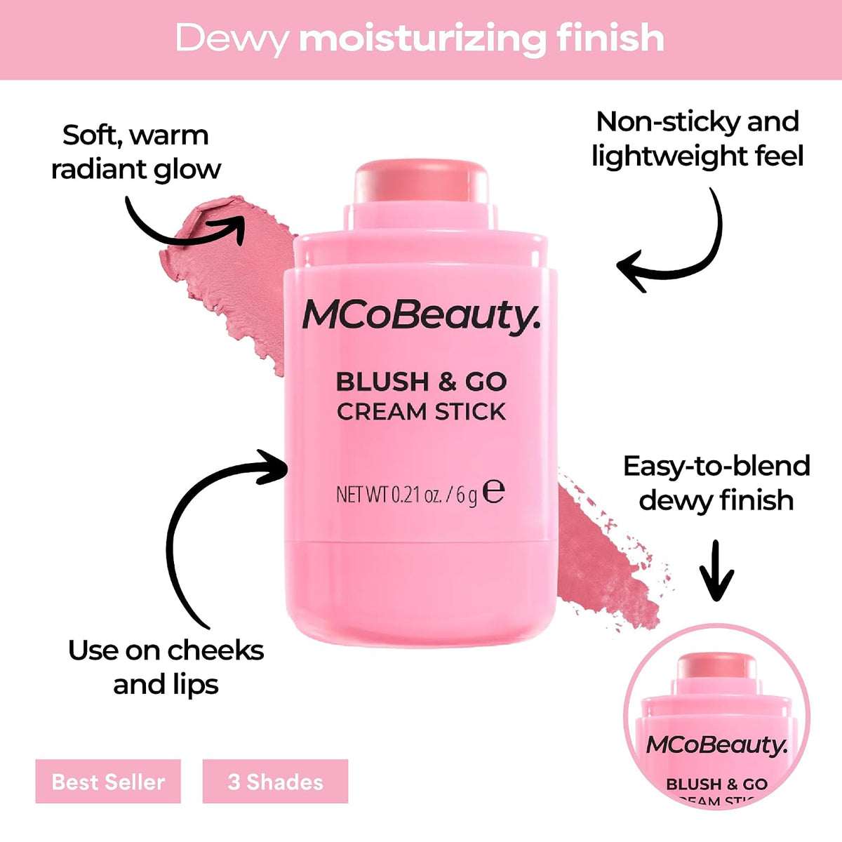 Blush & Go Cream Stick - Baby Pink