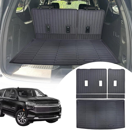 Cargo Liners Backrest Mat Compatible with Chevy Chevrolet Suburban & GMC Yukon XL Accessories 2021-2025 2026 Rear