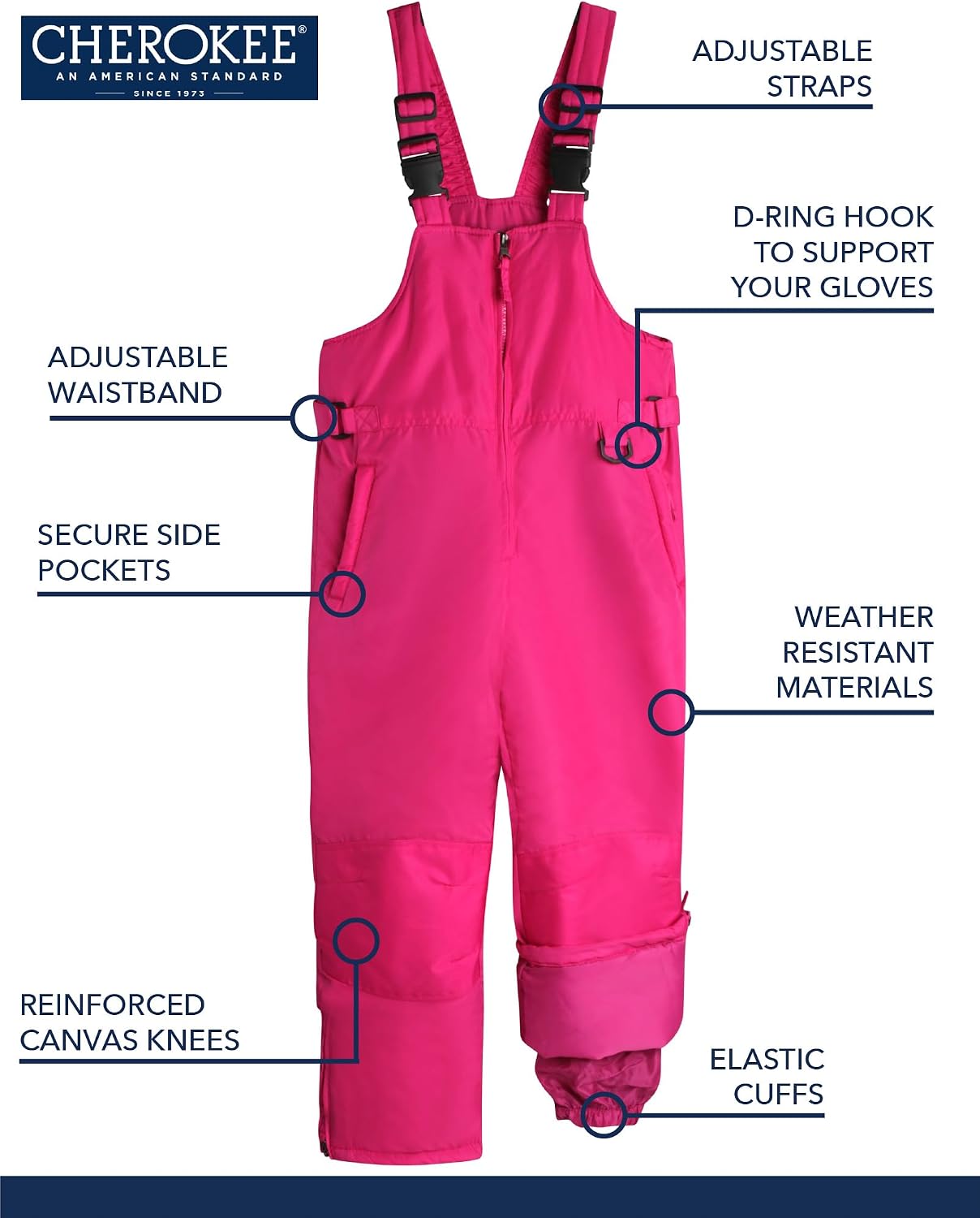 Kids Snow Bib - Insulated Winter Bib Overalls for Girls and Boys | Warm Winter Play Gear, Adjustable Waistband, Cozy