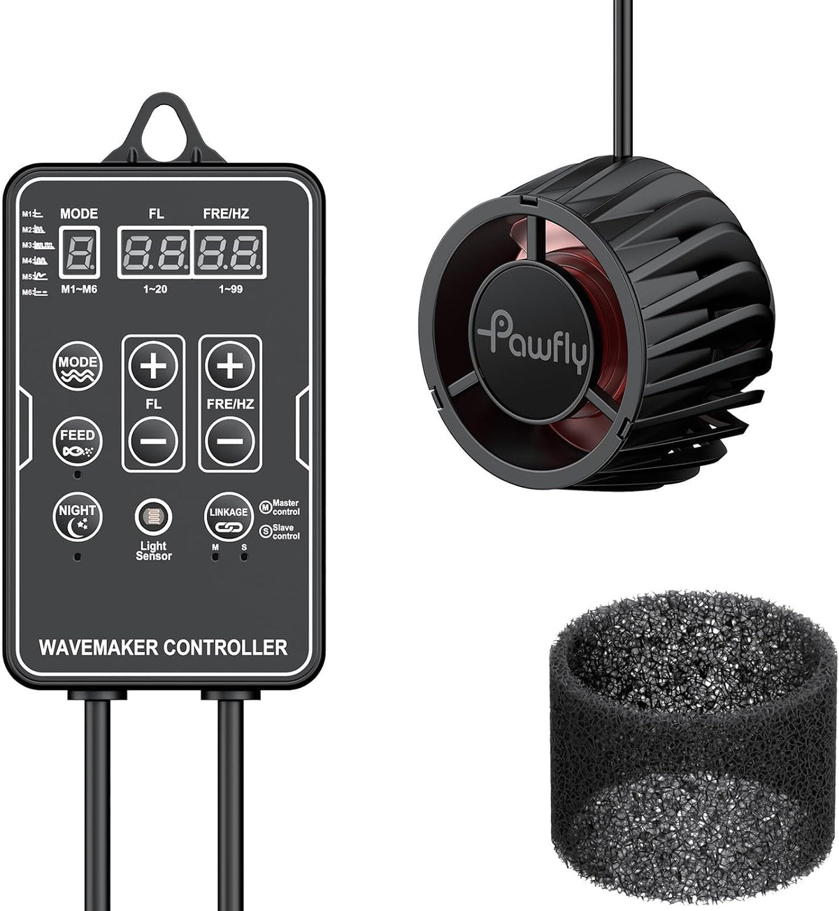 Wave Maker for Aquariums 2100 GPH, Aquarium Powerhead DC 24V 10W, Aquarium Circulation Pump With Magnetic Base