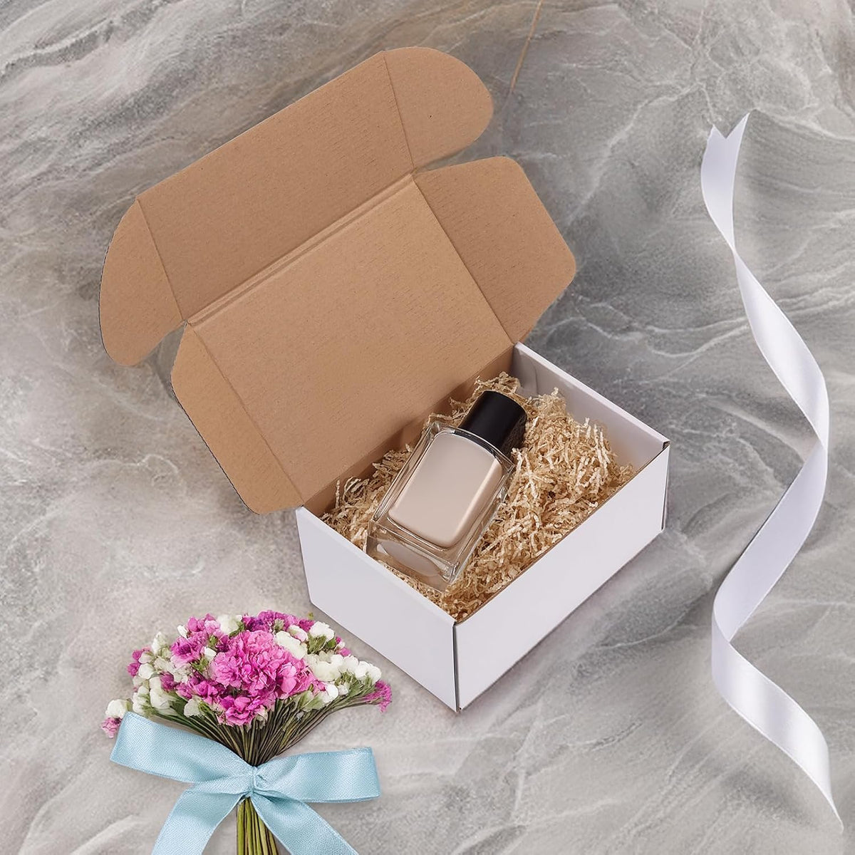 9x6x4 Shipping Boxes Set of 30, White Corrugated Cardboard Mailer Box for Packing Small Business