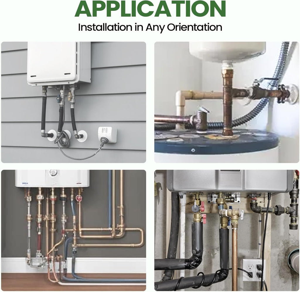 Mini Thermal Expansion Tank with 1/2" MIP Threaded Connection, Stainless Steel Hammer Arrestor for 2 Gallon