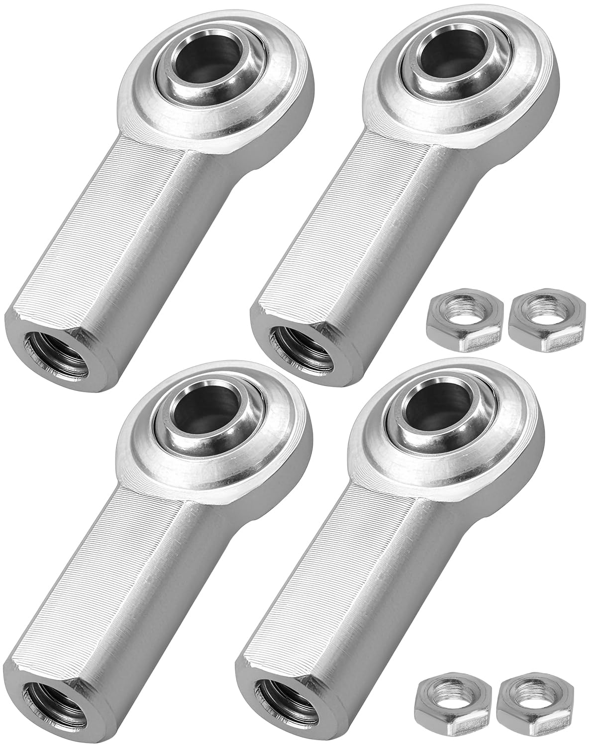 4PCS RH 1/4 x 1/4-28 Heim Joint Rod End Kit Fit for Hydraulic Cylinders