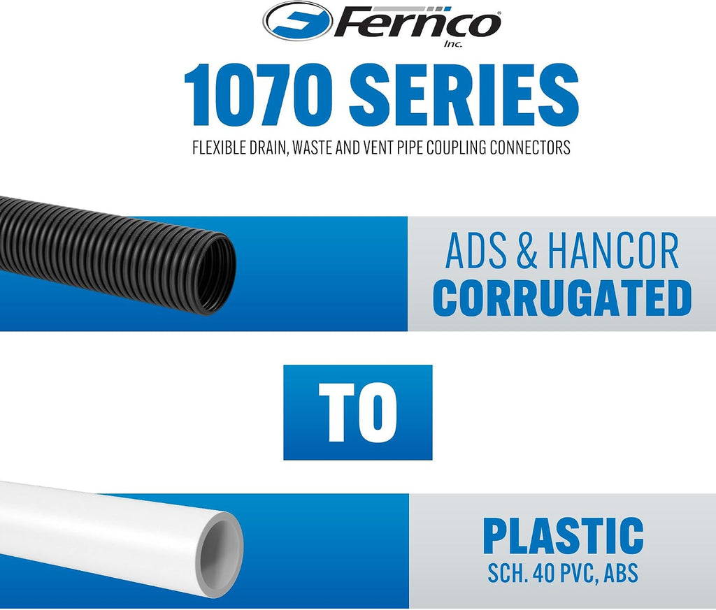 Fernco 4 In. PVC Corrugated Adapter - 1 Each