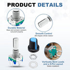 MECCANIXITY 5Pack EC11 Rotary Encoder Code Switch 20mm Full Shaft Blue