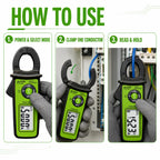KPS DCM200MINI True RMS Clamp Meter, 300A AC/DC, NCV, 6000-Count Display