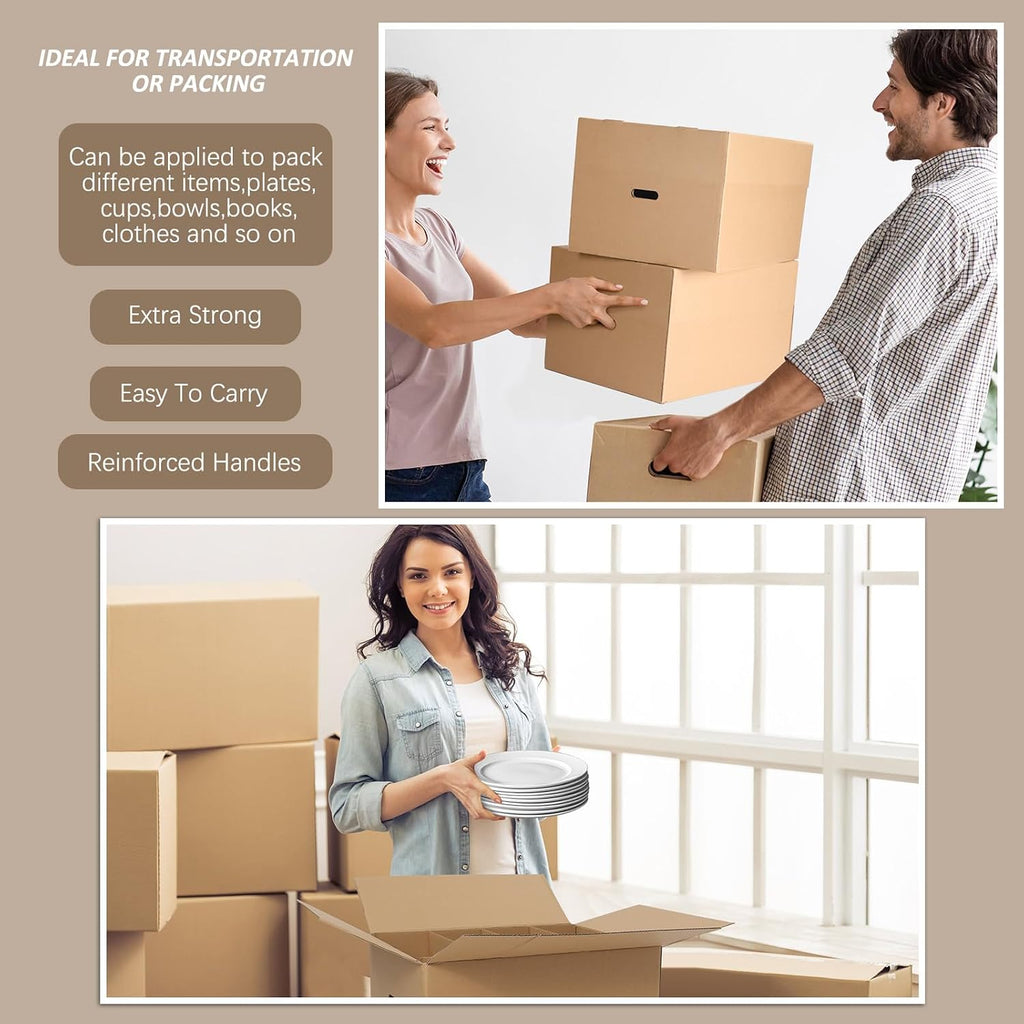 6 Sets Dish Packing Boxes for Moving, 20 x 15 x 12 Inches