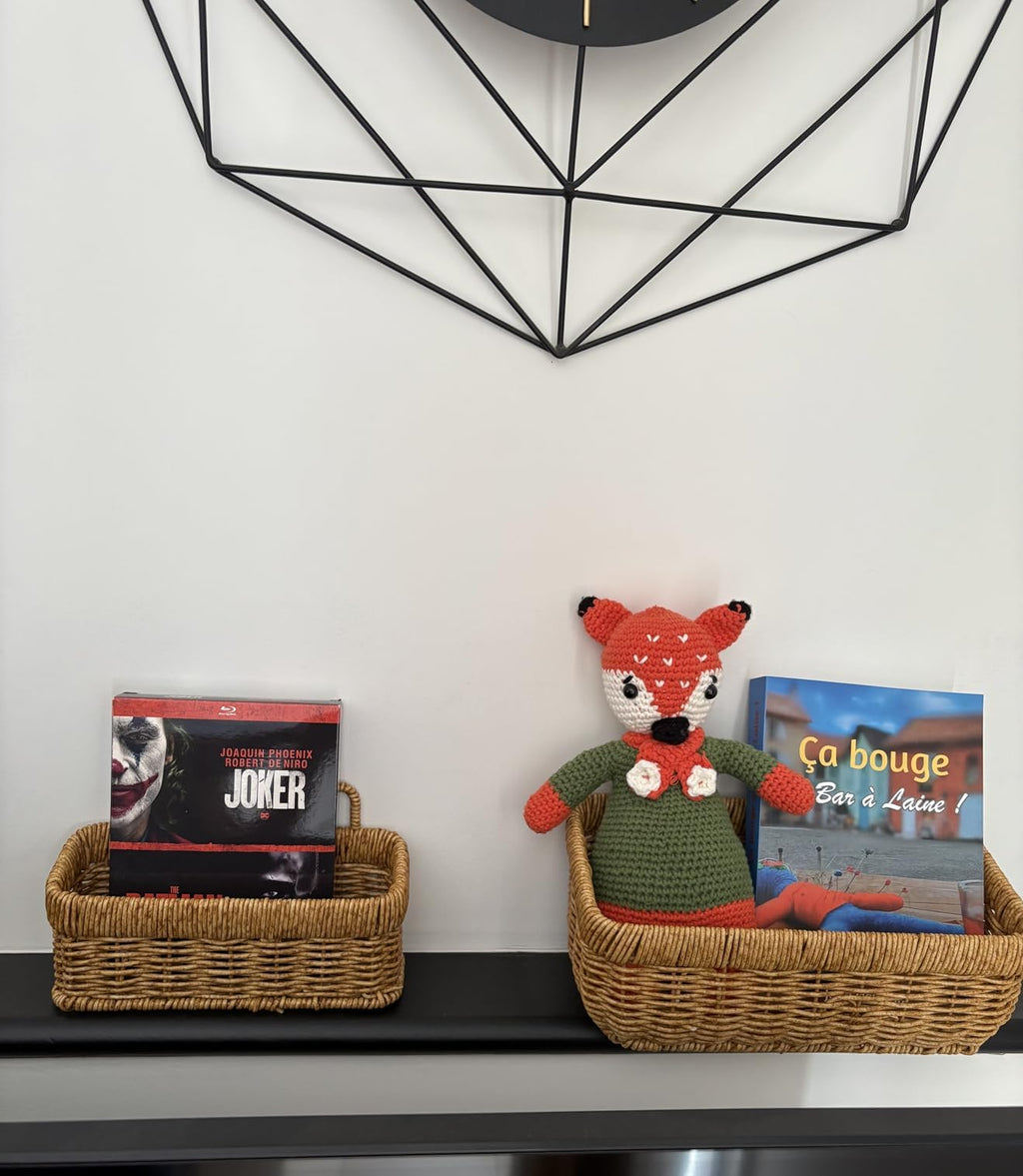 Wicker Style Wall Baskets, Hanging Storage Organizer
