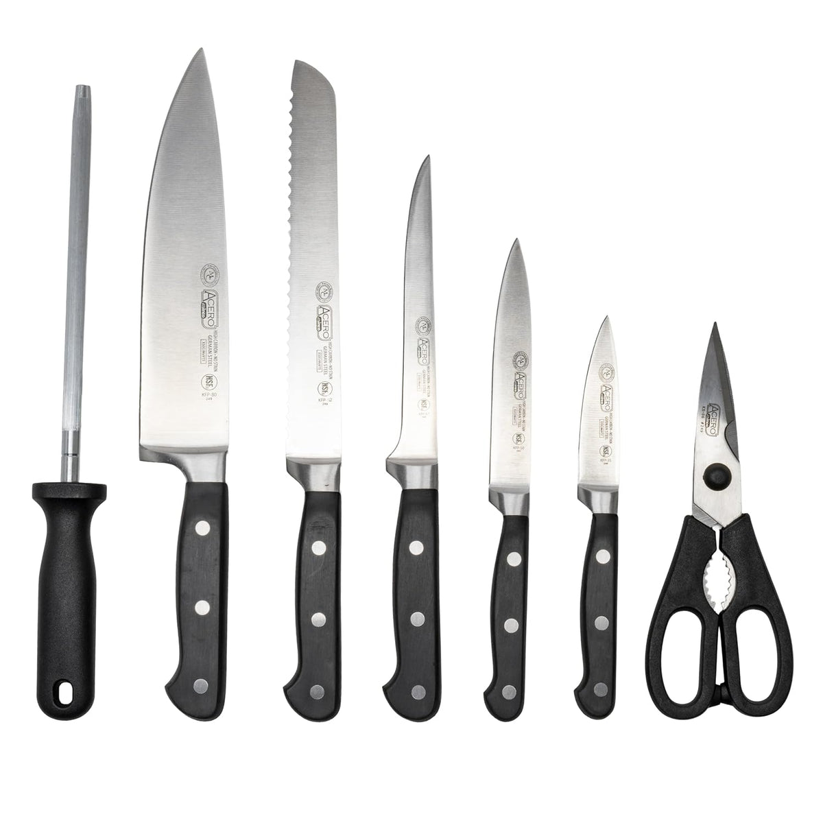 7 Piece 7-Piece Knife Set with Wooden Block