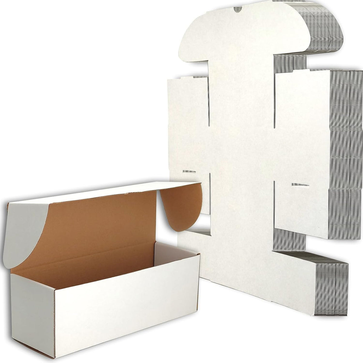12x4x4 Shipping Boxes White Mailer Corrugated Cardboard Box Set of 25