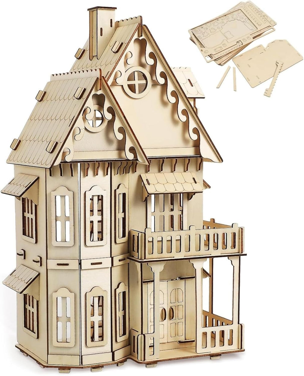 3D House Jigsaw Puzzle Model Kit - CUTEROOM Fantasy Villa Dollhouse