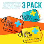 Mini First Aid Kit [3-Pack], Ultralight Compact Water-Resistant Hiker Medical Kit, Bulk First Aid Kit, Pack-Efficient