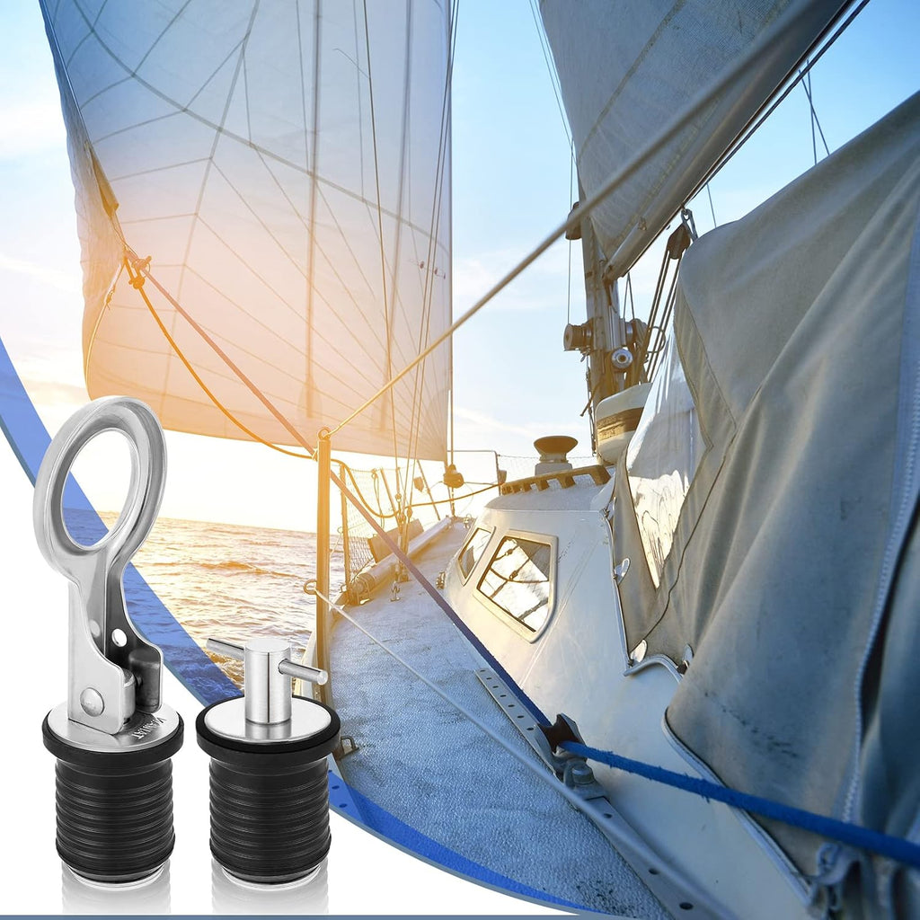 Amyhill 2 Pack Boat Drain Plugs T and O Handle