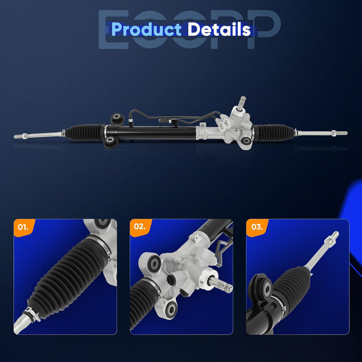 ECCPP Hydraulic Power Steering Rack and Pinion for Honda CR-V 07-11 2.4L
