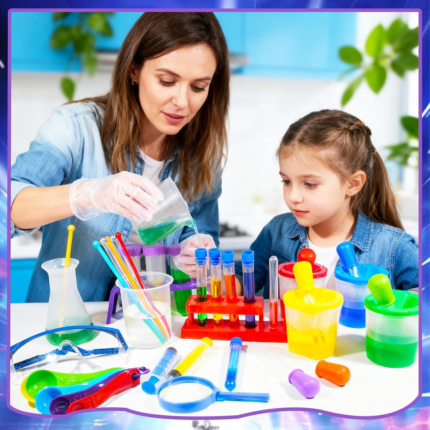 37PCS Science Kits for Kids, Beakers and Test Tubes Experiments | Color Science Experiment Educational Toys Christmas