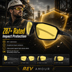 REV Amour Z87+ Safety Glasses UV400 (Blush Drift)