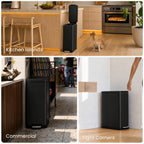 12 Gallon Kitchen Trash Can with Slim Fit Design