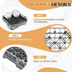 1 Pack Commercial Dishwasher Tray Rack, Peg Dish, Gray