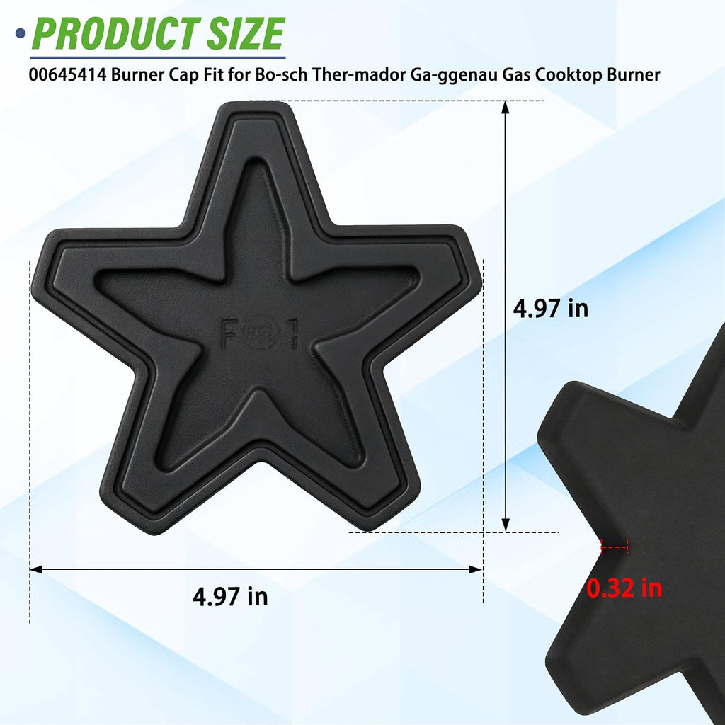 00645414 Gas Range Stove Burner Cap Fit for Bo-sch Ther-mador Gag-genau