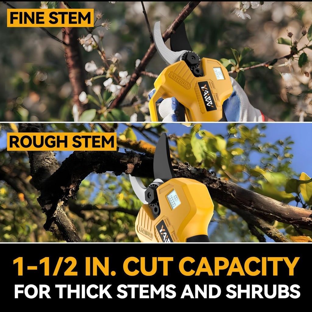 Brushless Electric Pruning Shears for DeWalt 20V Battery, Portable Cordless Pruning Shears with LCD Display＆SK5