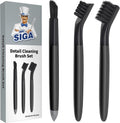 Grout Cleaner Brush Set, Detail Cleaning Brush Set for Tiles, Sinks, Drains, Grout Brush for Edge, Crevice Cleaning