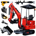3,100 lbs Mini Excavator with Kubota-Engine & Side Swing Boom