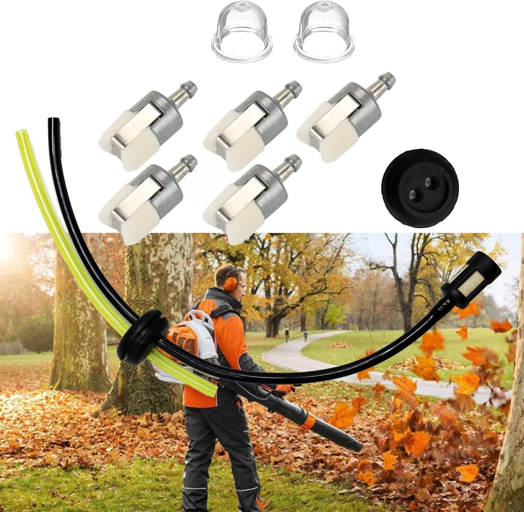 LIZAPUS Fuel Line Fuel Filter Kit Compatible with Husqvarna 130BT 170BF