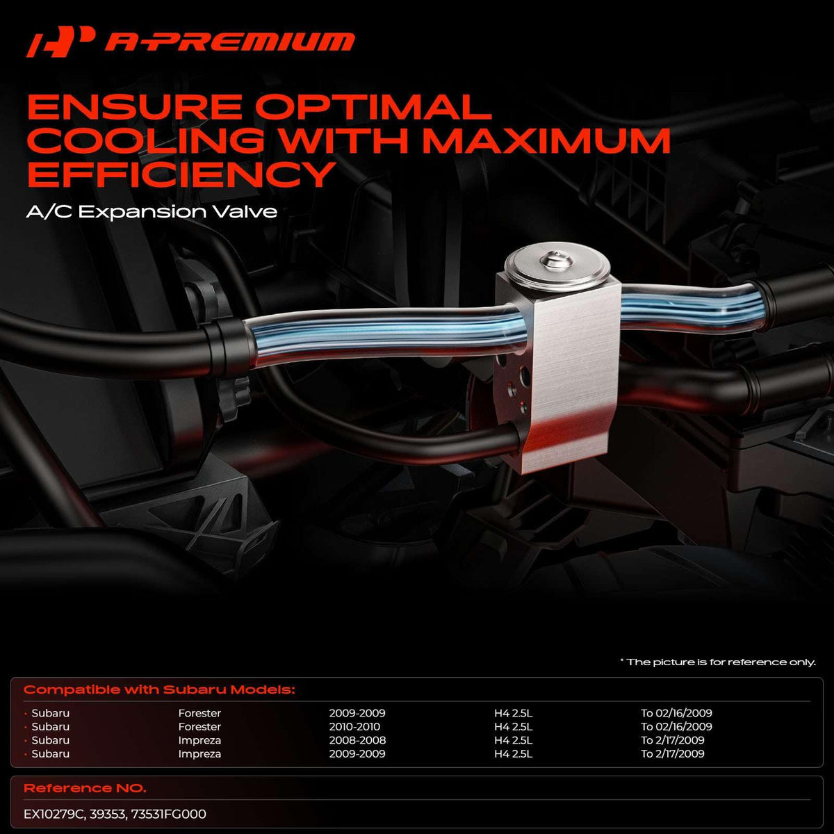 A-Premium AC Expansion Valve Compatible with Subaru