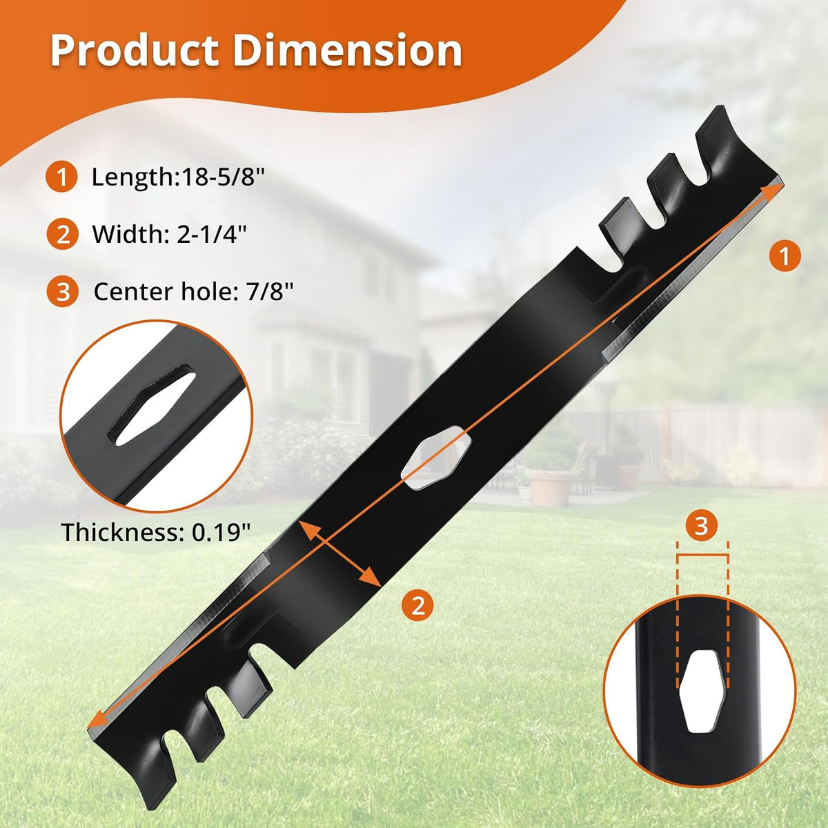 742P05086-X Mower Blades Fit for Cub-Cad et 54" Deck ZT1-54, ZT2-54, ZTS2-54 Zero-Turn, 742P05286X Mulching Blade