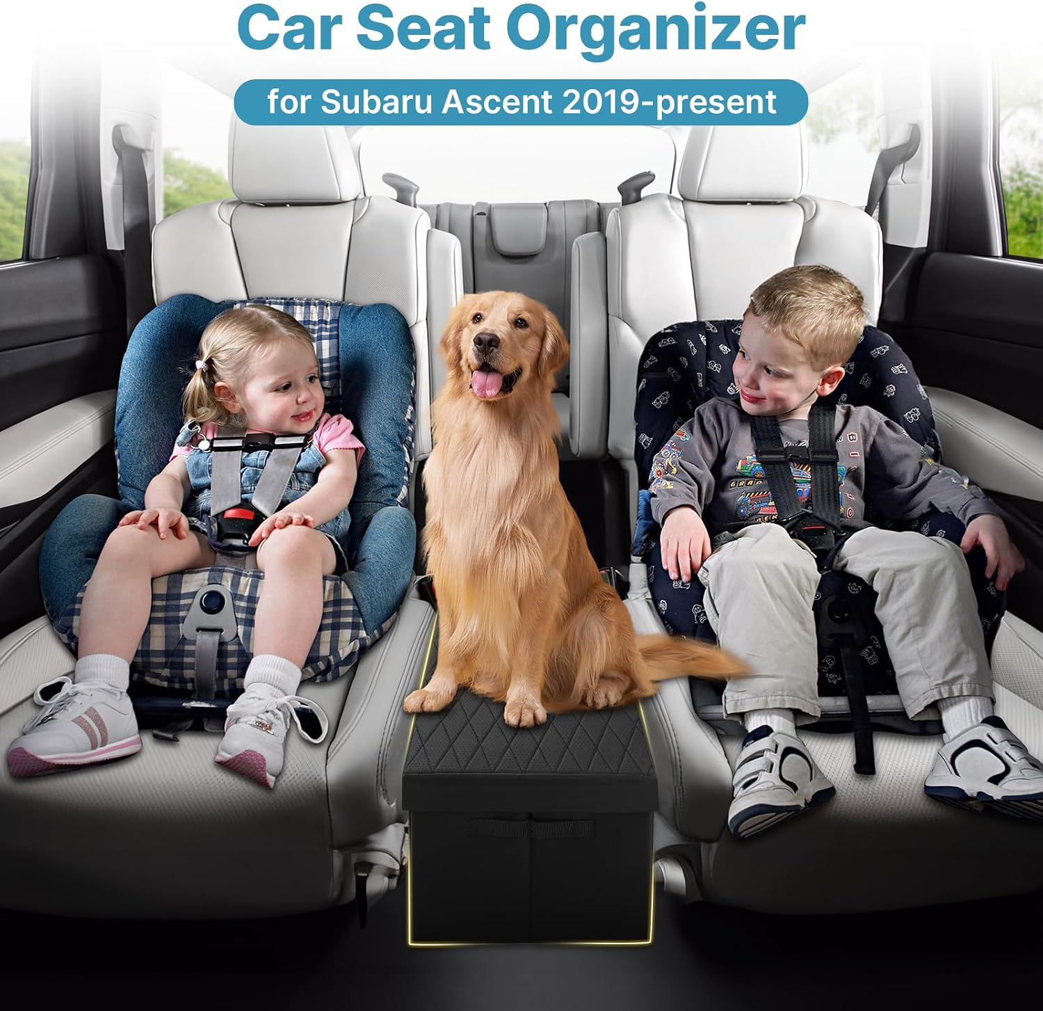 Car Seat Organizer for Subaru Ascent 2019-2026, Console Organizer Backseat Box for Subaru Ascent, Dog Toy Box Storage