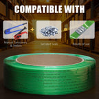 5/8" x.034 x3800ft Polyester (PET) Strapping Roll of 16"x6" Core Size 1450lbs Break Strength Green